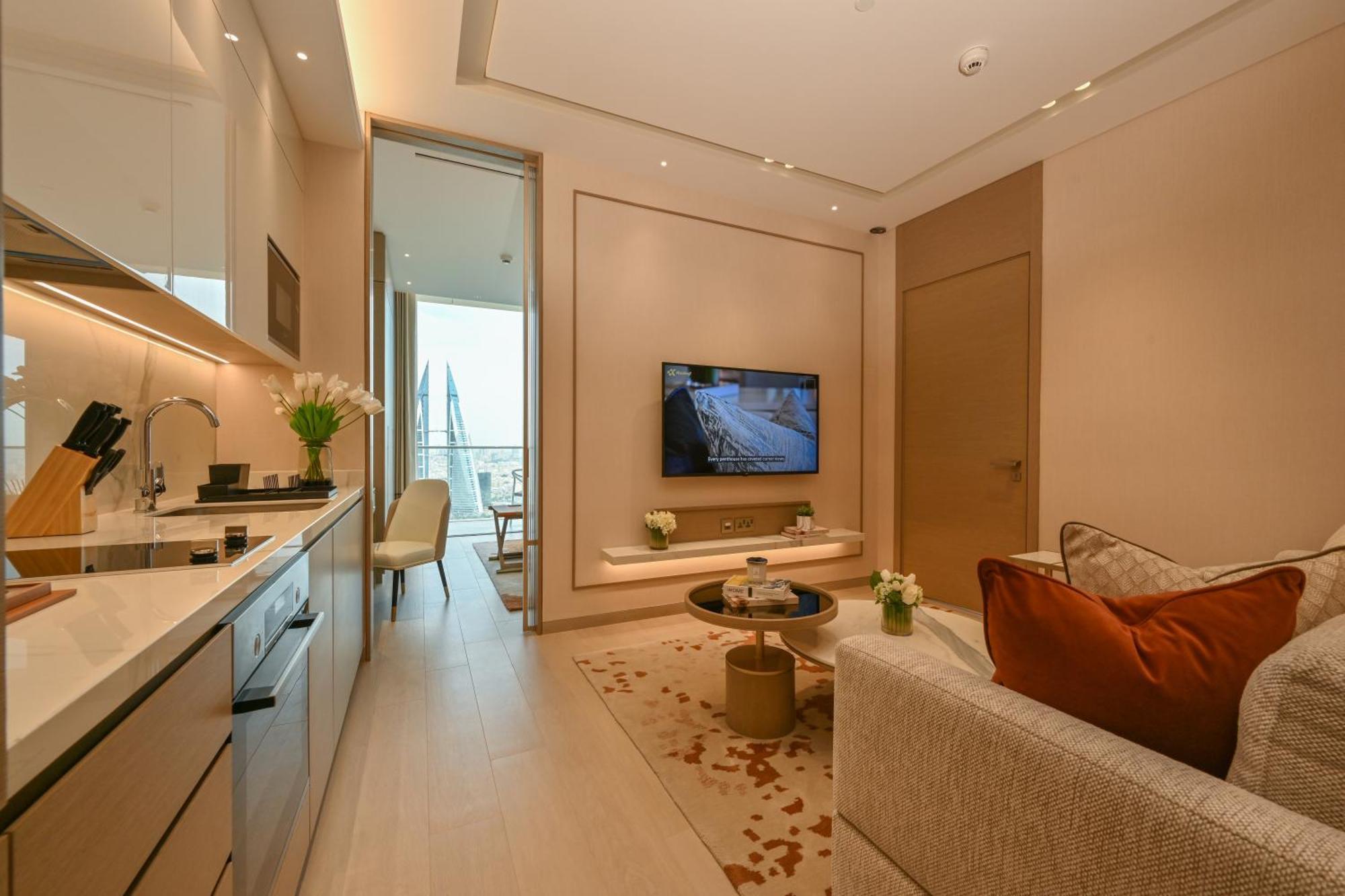 Onyx Rotana Hotel Manama Exterior photo Interior of a typical apartment